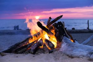beach bonfires